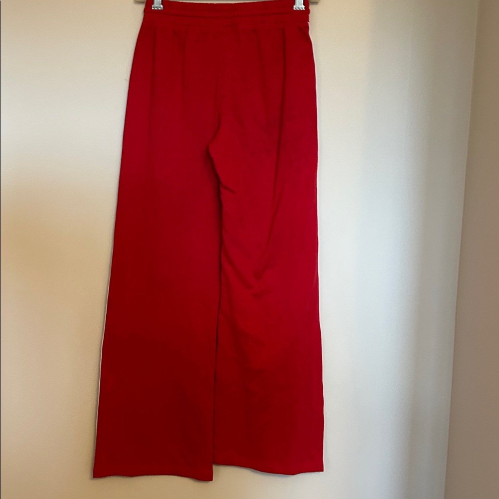Fleece lined red Looney Tines track pants in worn but good condition size XS - Picture 4 of 7